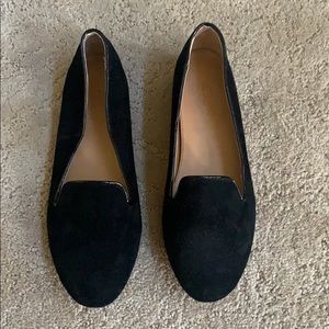 J. Crew Black Suede Loafers/Slides/Flats